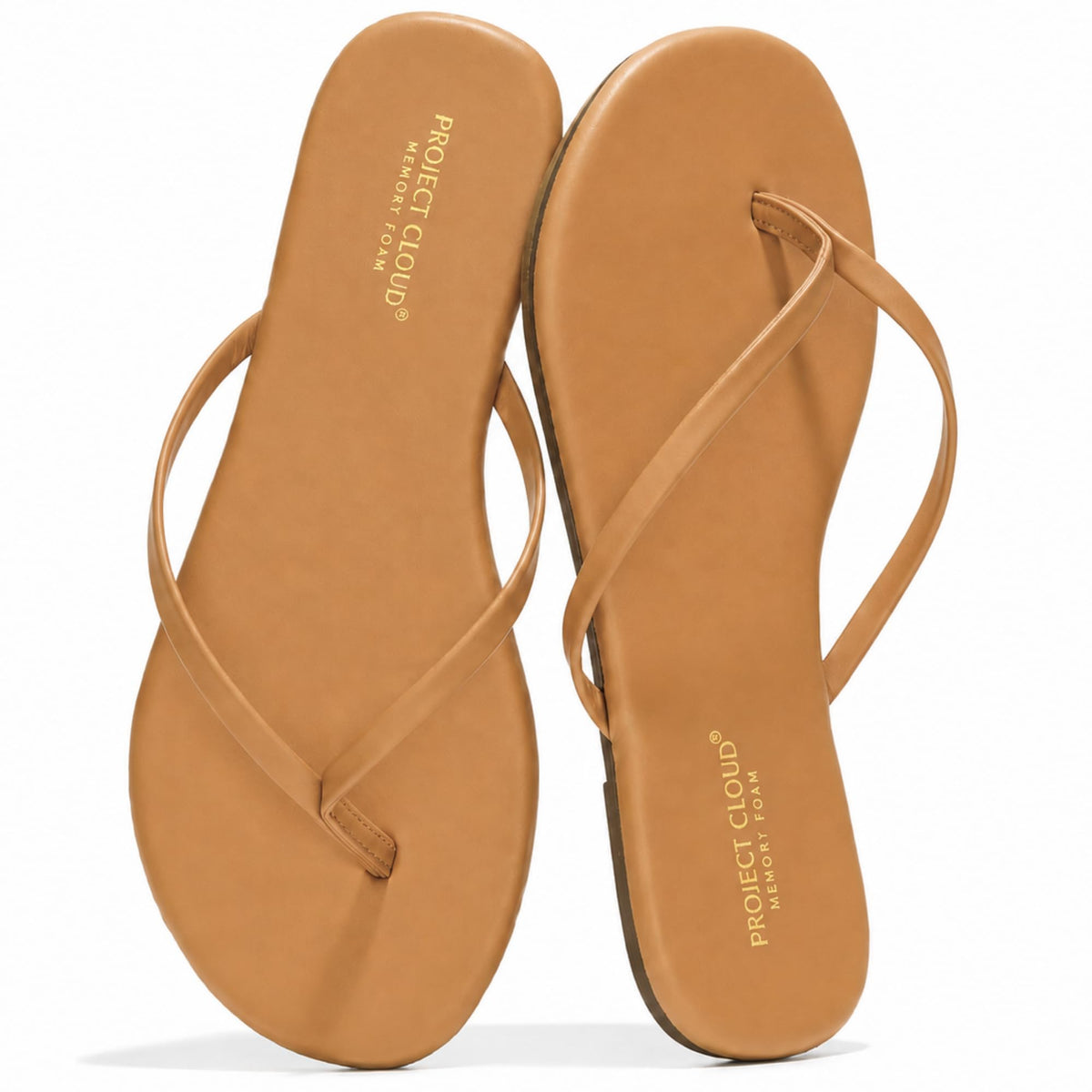 Project Cloud Flip Flops for Women Memory Foam Flats Sandals (Foundations) | Lightweight and Durable Non-Slip SoleWomens Sandals - Beach Essentials Womens Flat Sandals for Everyday Comfort Daily Wear