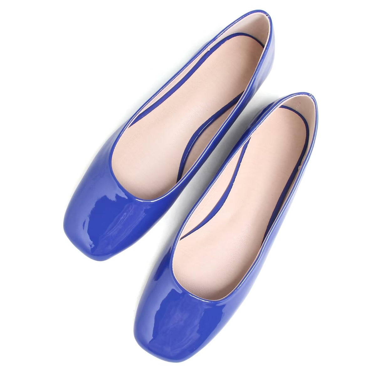 Dear Time Women's Casual Foldable Ballet Flats Square Toe Ballerina Flats Shoes Comfortable