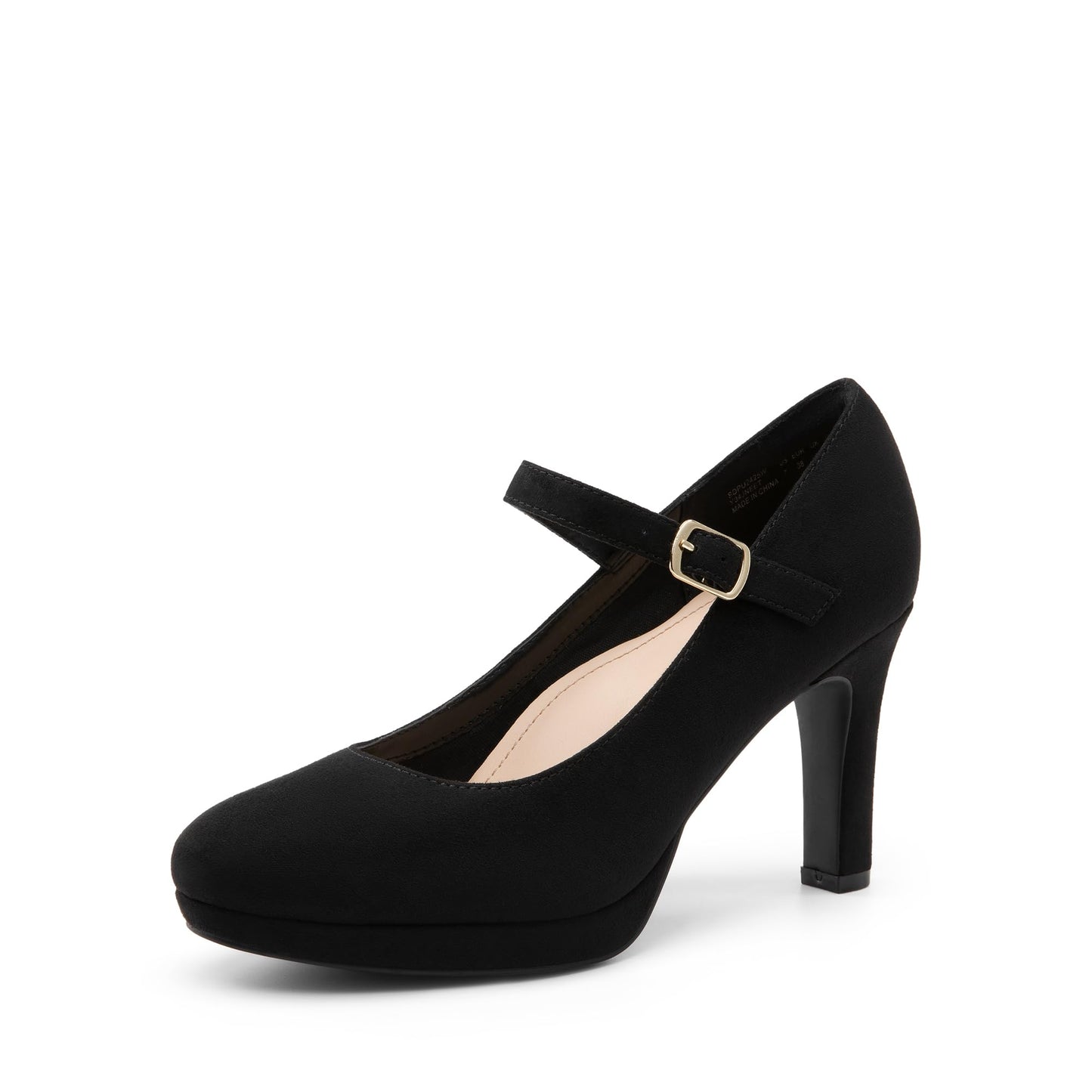 DREAM PAIRS Womens Dressy High Heels Mary Jane Pumps | 3.5" high paltform heel with 3D arch support memory foam resilient latex insole anti-slip grippy TPR sole closed round toe