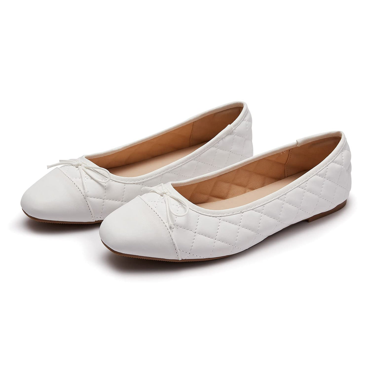 Women's Round Toe Ballet Flats Comfortable Bow Dressy Flats Shoes for Women