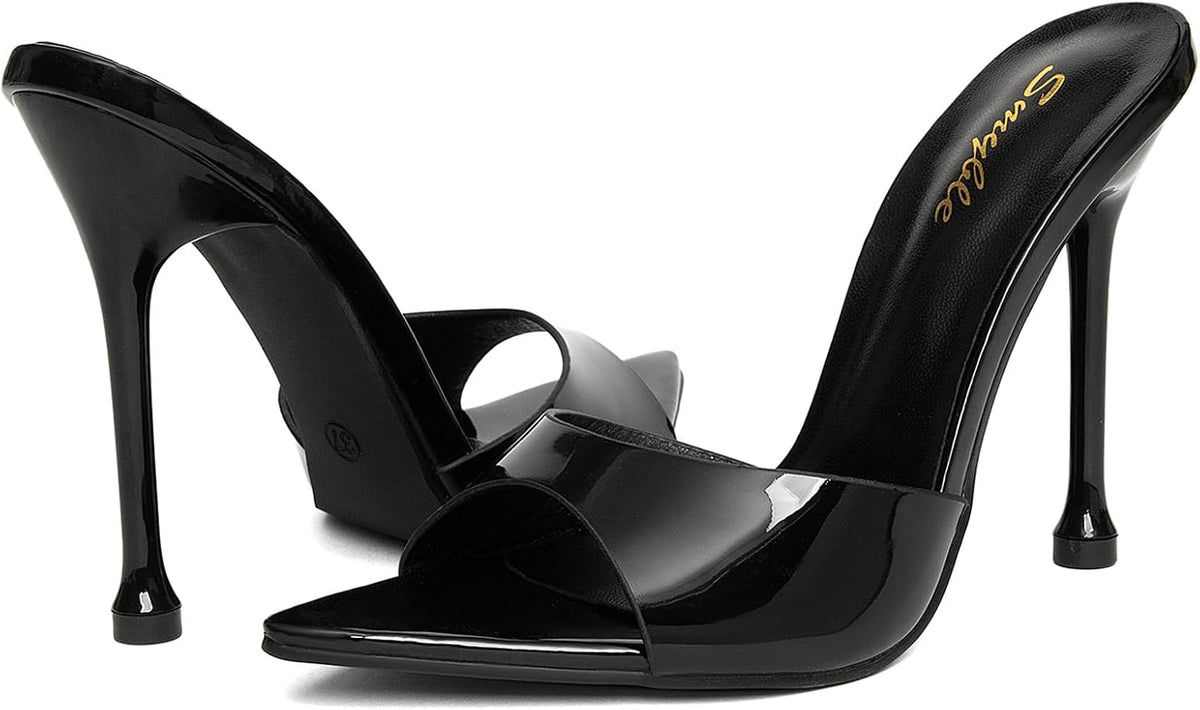 Women's Stiletto Heels Sandals - Summer Open Toe Slip-On Dress Shoes for Weddings/Parties/Daily Wear, Thin Sole Comfortable High Heels