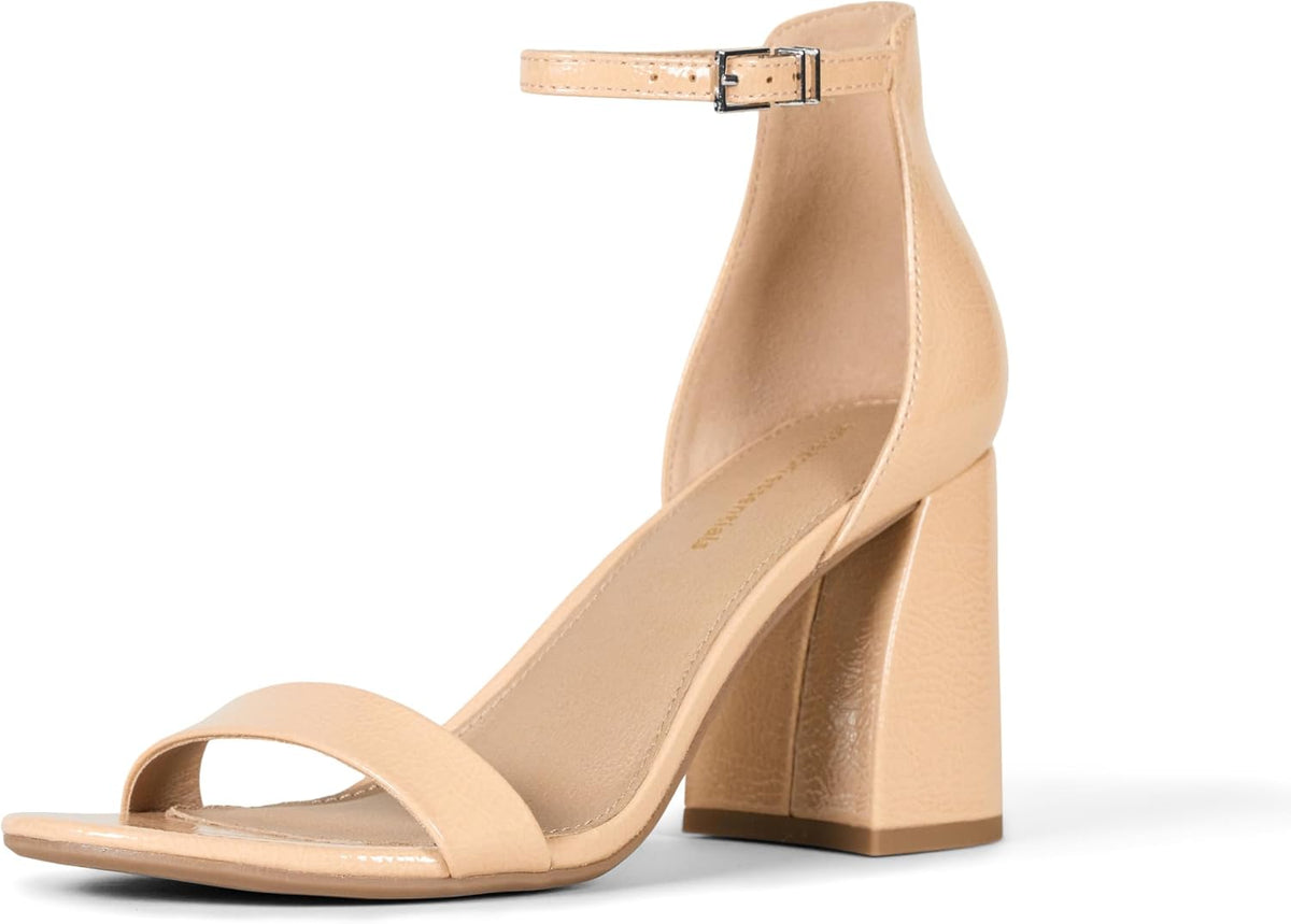 Amazon Essentials Women's Ankle Strap Block Heel Nola Sandals