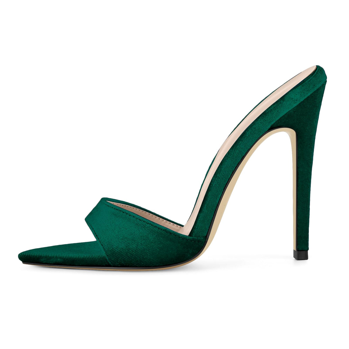 Only maker Heeled Slide Sandals for Women Open Toe Stiletto Mules | Pointed Open Toe, High Heels Slip-On, Dress Shoes, for Party Evening Club & Formal Outfits
