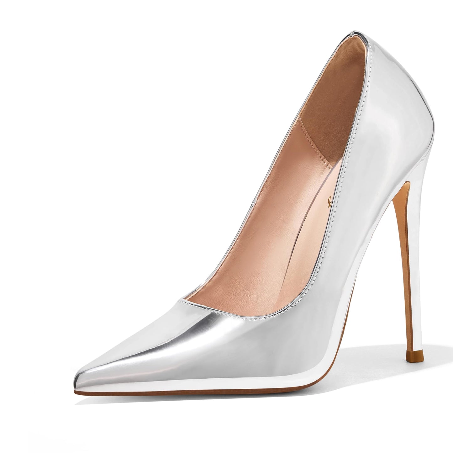 Elisabet Tang Women's High Heels Pumps Closed Pointed Toe Stiletto 4inch Heels Classic Office Special Dressy Wedding Pump Shoes
