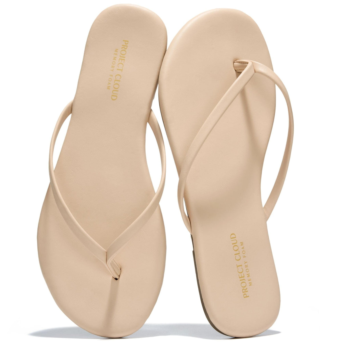 Project Cloud Flip Flops for Women Memory Foam Flats Sandals (Foundations) | Lightweight and Durable Non-Slip SoleWomens Sandals - Beach Essentials Womens Flat Sandals for Everyday Comfort Daily Wear