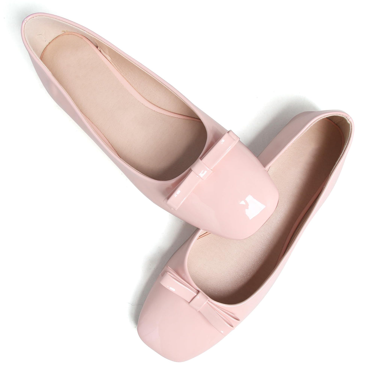 Dear Time Women's Casual Foldable Ballet Flats Square Toe Ballerina Flats Shoes Comfortable