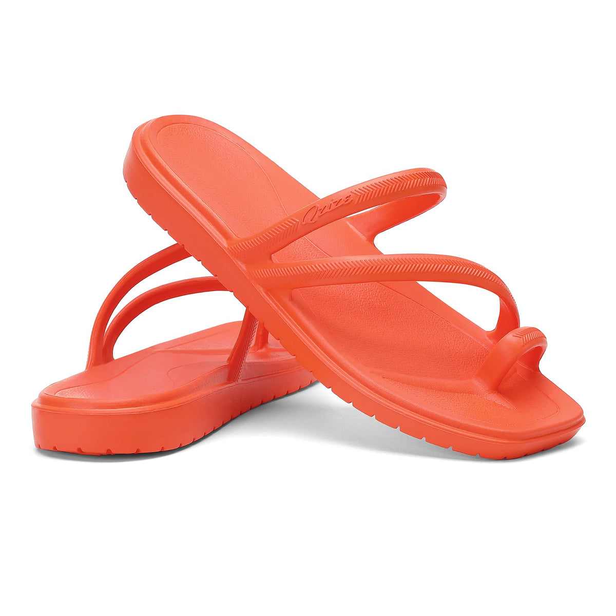 SOSOWHLTE Women’s Square Toe Slides with Arch Support Beach Thong Sandals | Summer,Non-Slip,Toe Loop Sandals, Flexible Straps, Pool, Garden, Camping, Travel, Daily Wear, Walking, Shower