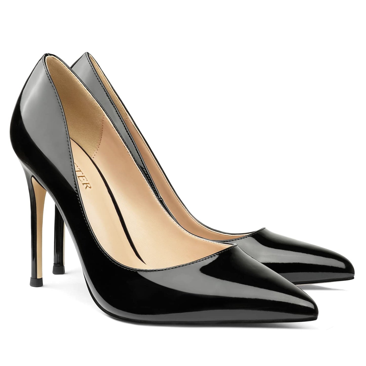 COLETER Women's 4 Inch Pumps Pointed Toe Dress Shoes Slip On Stiletto Pumps | Closed Toe Stiletto High Heel Pumps, Elegant Dress Heels for Business Casual, Formal, Evening Party