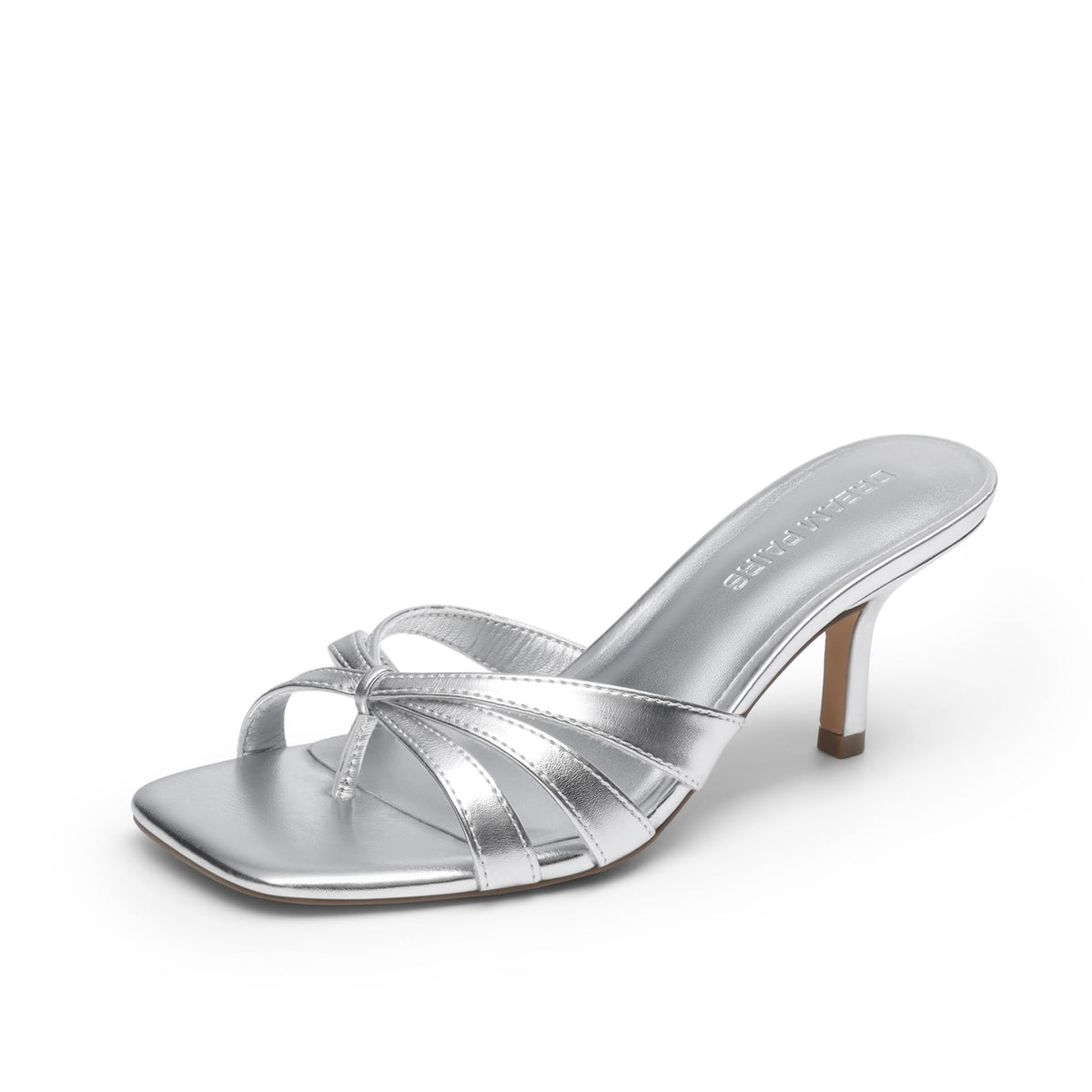 DREAM PAIRS Women's Thong Kitten Heel Sandal | 2.5 inch square open toe kitten heels, stability cute thong mules,casual sandals with cushioned insoles for party vacation