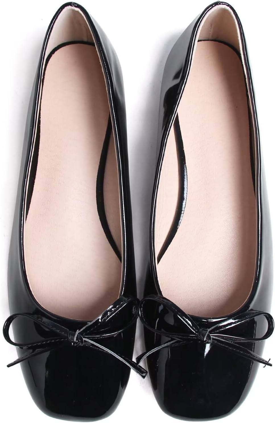 Dear Time Women's Casual Foldable Ballet Flats Square Toe Ballerina Flats Shoes Comfortable