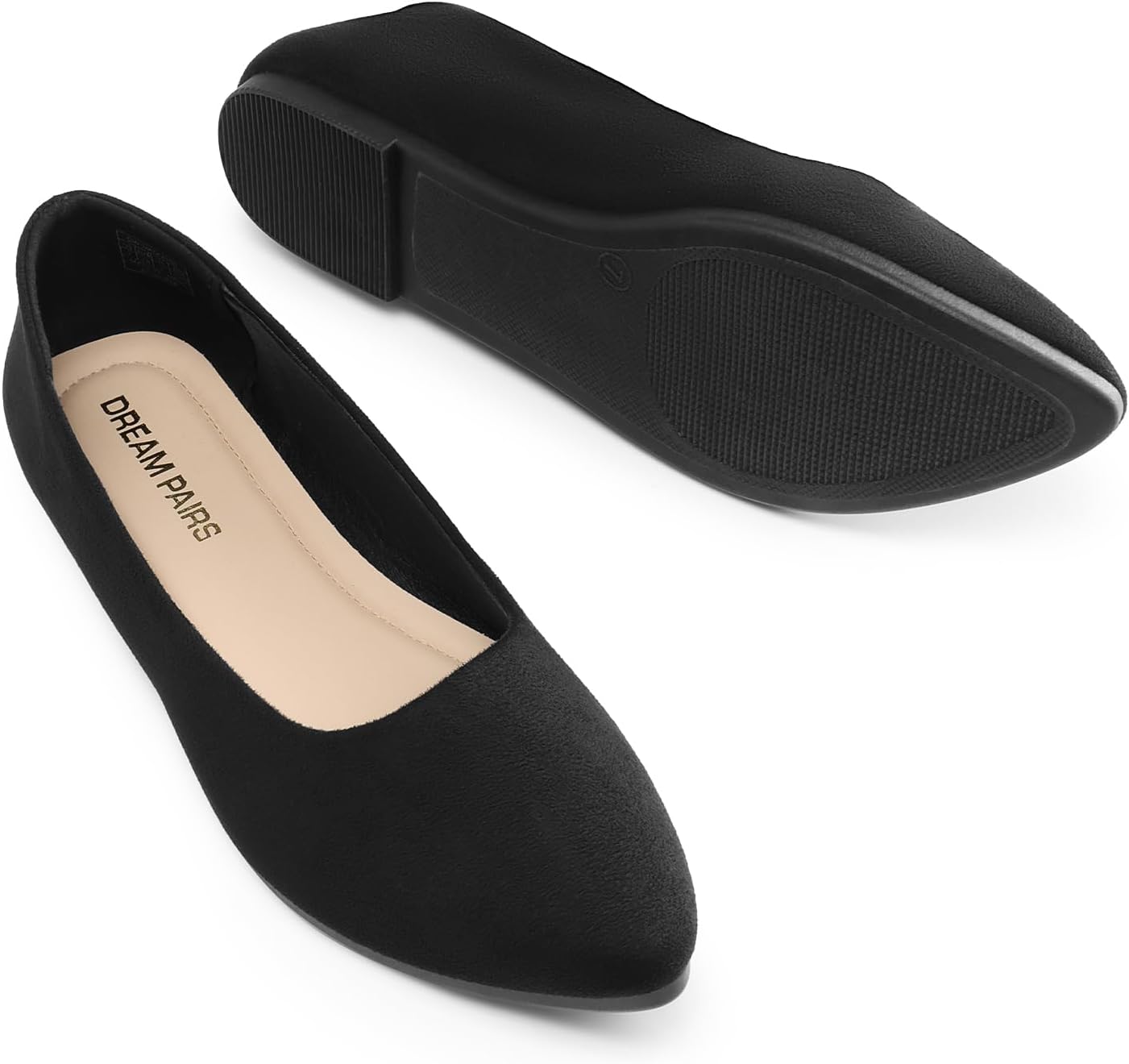 DREAM PAIRS Women's Pointed Toe Flexible Flats | pointed toe flats,comfortable flexible cushioned slip on shoes,for business work office casual occasion