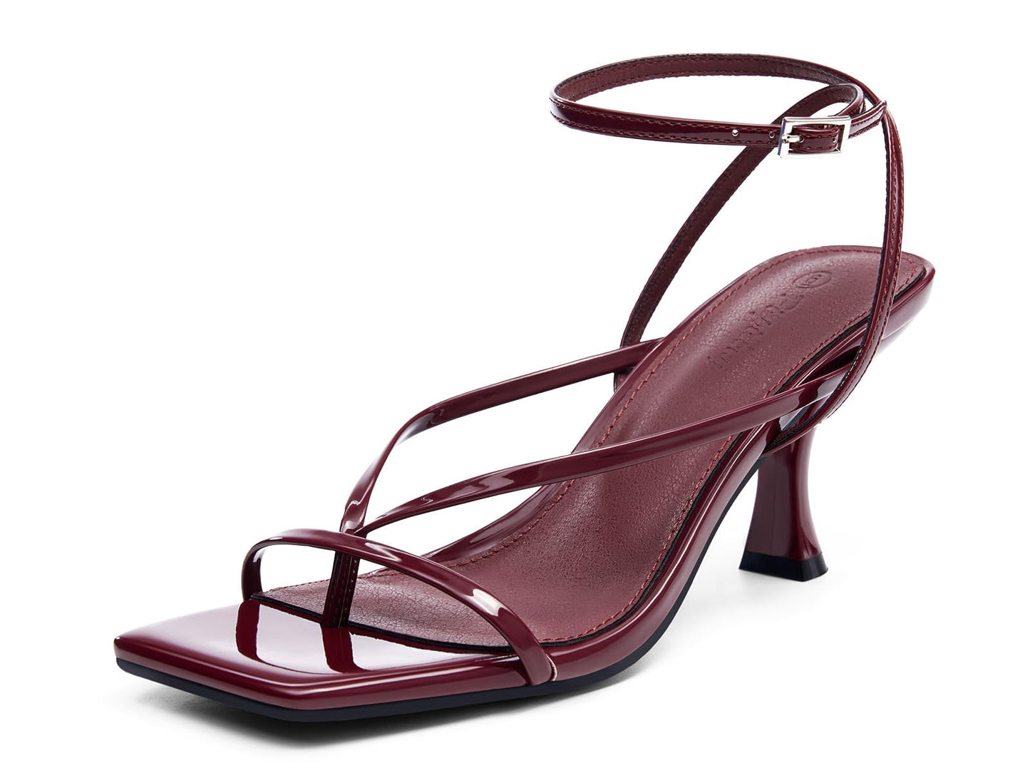PiePieBuy Women's Lace Up Heeled Sandals Square Flip Flop High Heels Strappy Party Shoes