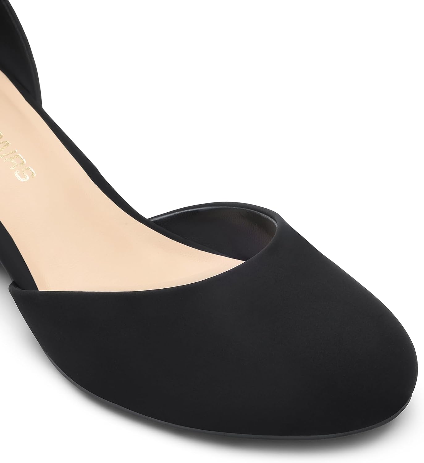 DREAM PAIRS Women's Round Toe Low Block Heel Pumps | Closed Toe Ankle Strap Chunky Heel Pumps Dress Shoes Wedding Office Party Dressy Shoes for Women
