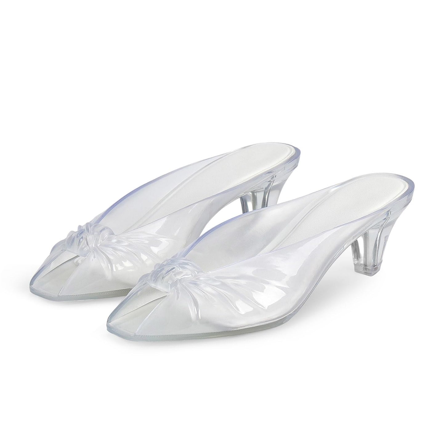 Jelly Sandals for Women Clear Sandals Jelly Shoes Women Kitten Heel Mules Open Toe Slide Pumps Dress Shoes Beach Summer Sandal Cute Comfortable