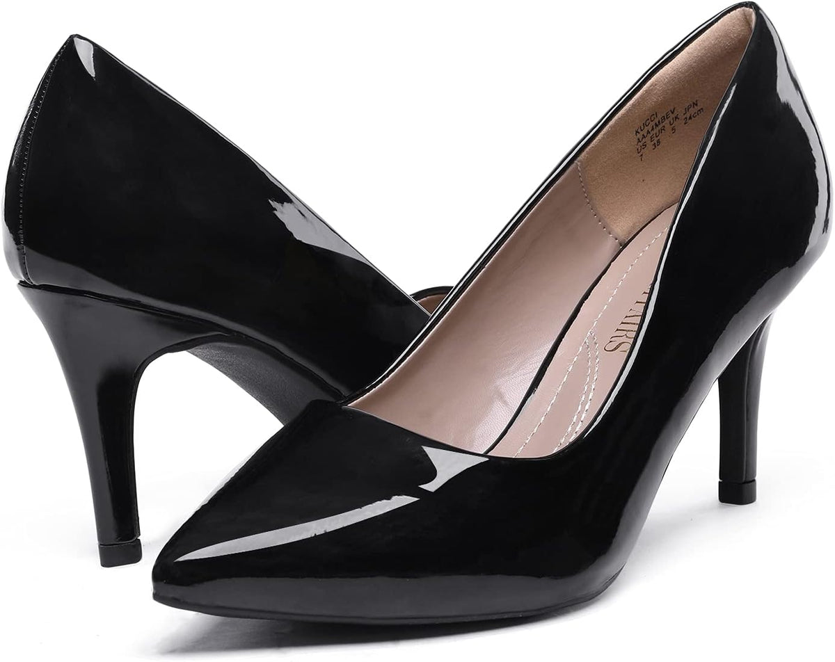 DREAM PAIRS Women's High Stiletto Heels Pumps Shoes | 3 Inches Closed Toe Pointed Toe Dress Comfortable Elegant Pumps Shoes for Wedding Work Office Business Party