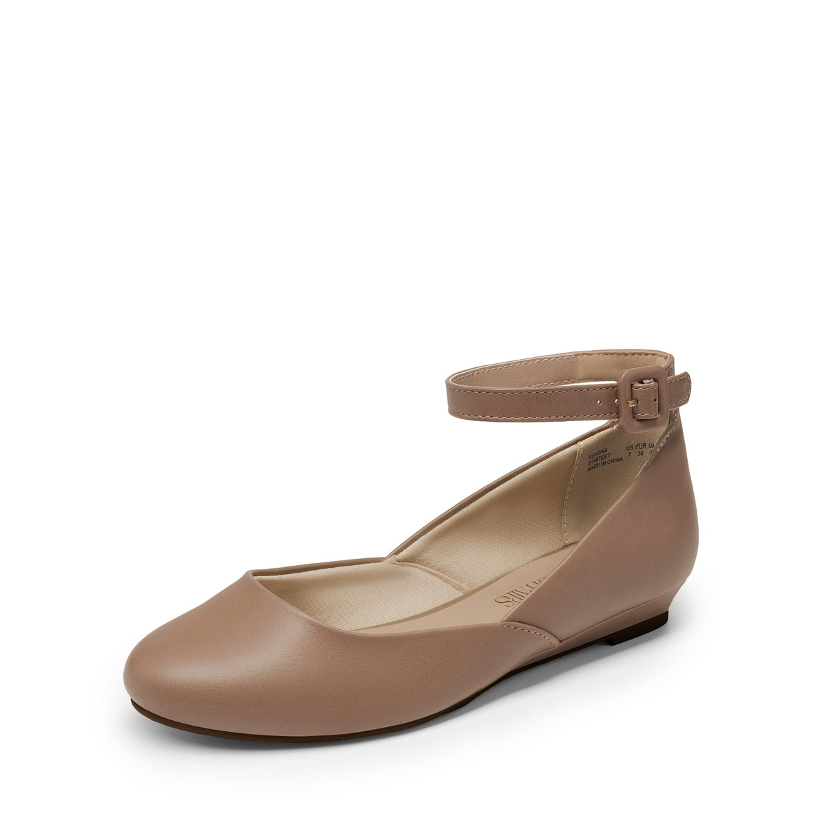 DREAM PAIRS Women's Dress Flats Ballet Low Wedge | Round Toe Flats, Ankle Strap, Comfortable Casual Flat Shoes
