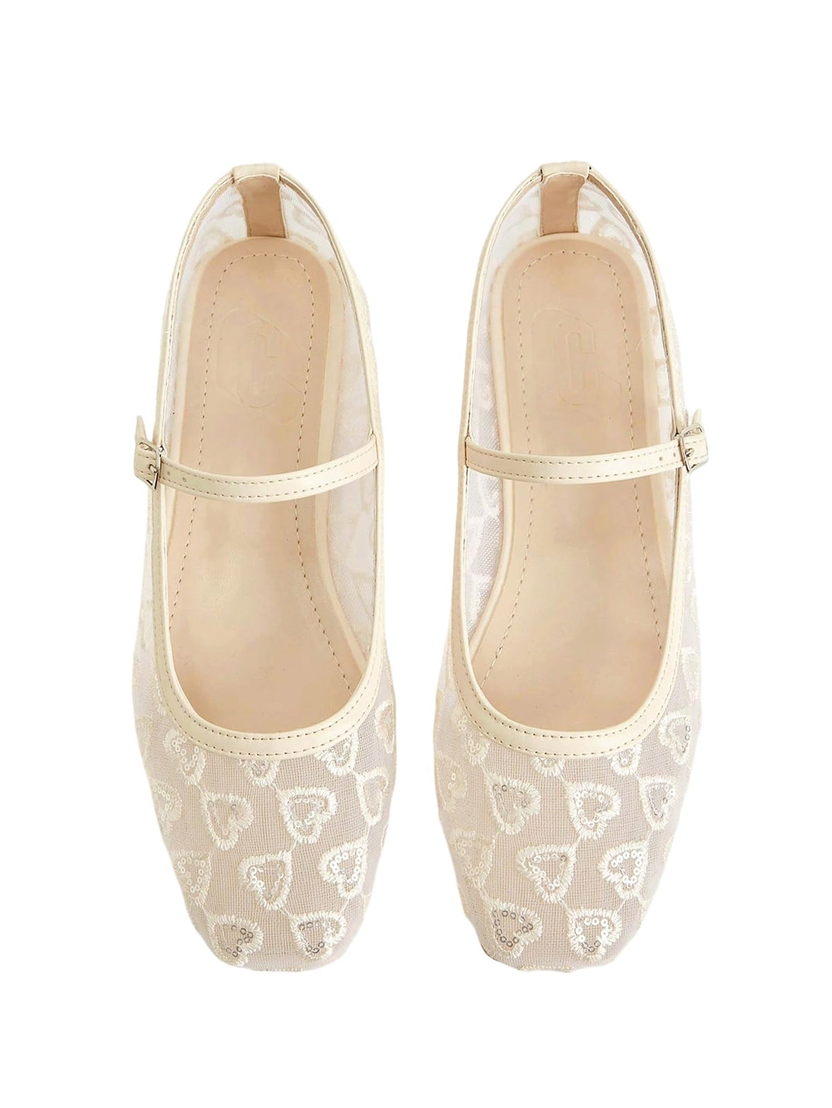 BEAUDRM Women's Polka Dots Mesh Ballet Flats Cute Lace Ballerina Flats | Closed Toe, Square Maryjane Flat, Dressy Casual Work Shoes, Leopard, Lace, Floral, Wedding