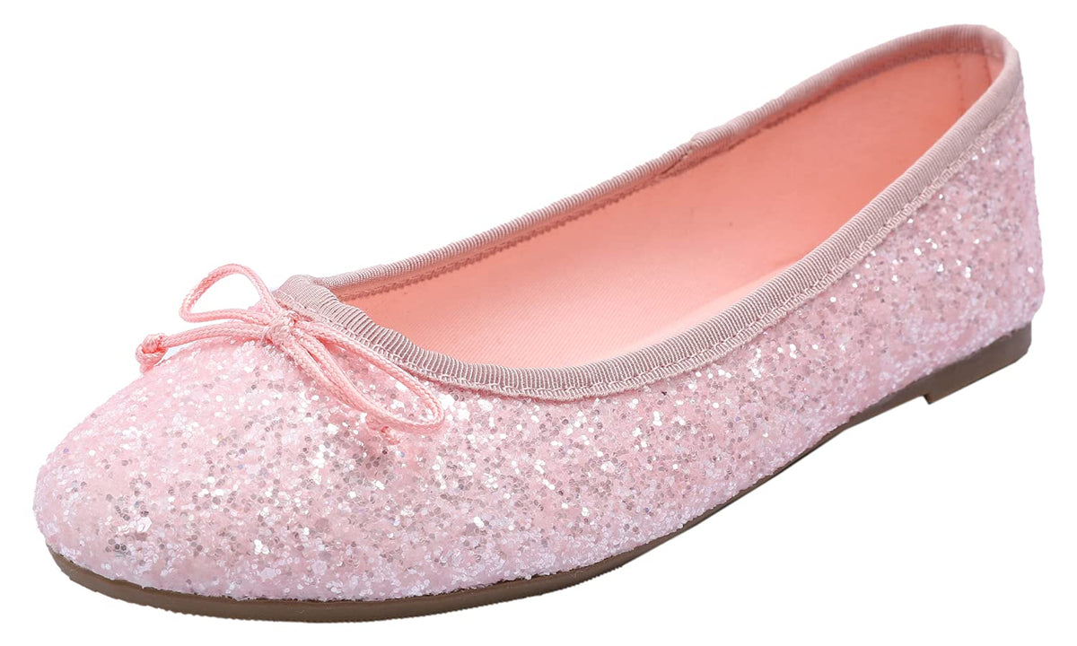 FEVERSOLE Women's Macaroon Colorful Memory Foam Cushion Insock Patent Ballet Flat