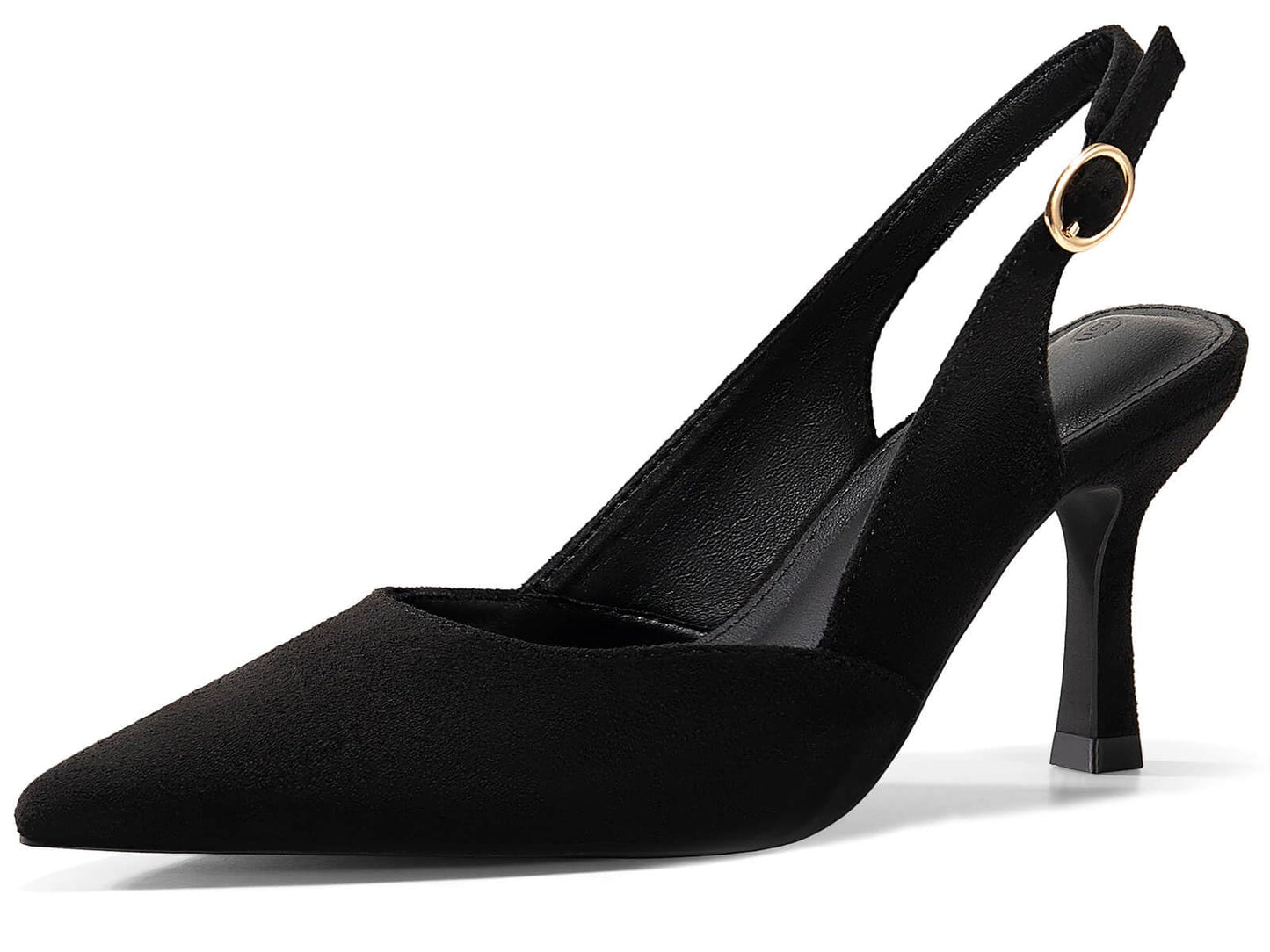 Rilista Women's Slingback Kitten Heels Closed Pointed Toe Backless Wedding Party Dress Pumps Shoes