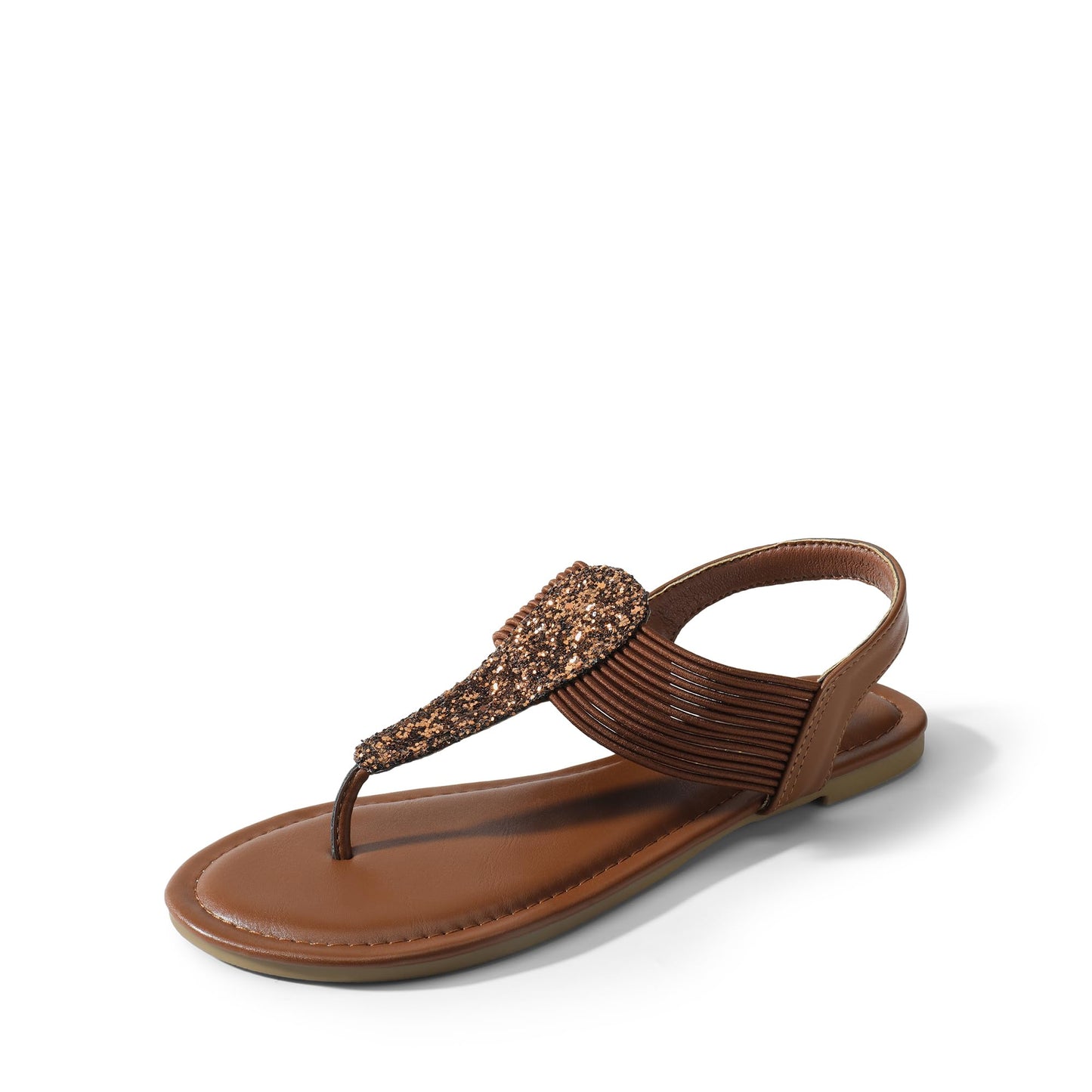 DREAM PAIRS Women's Flat Ankle Strap Sandals | Comfortable Elastic Strappy String Thong T-Strap Dressy Summer Gladiator Sandals for Women