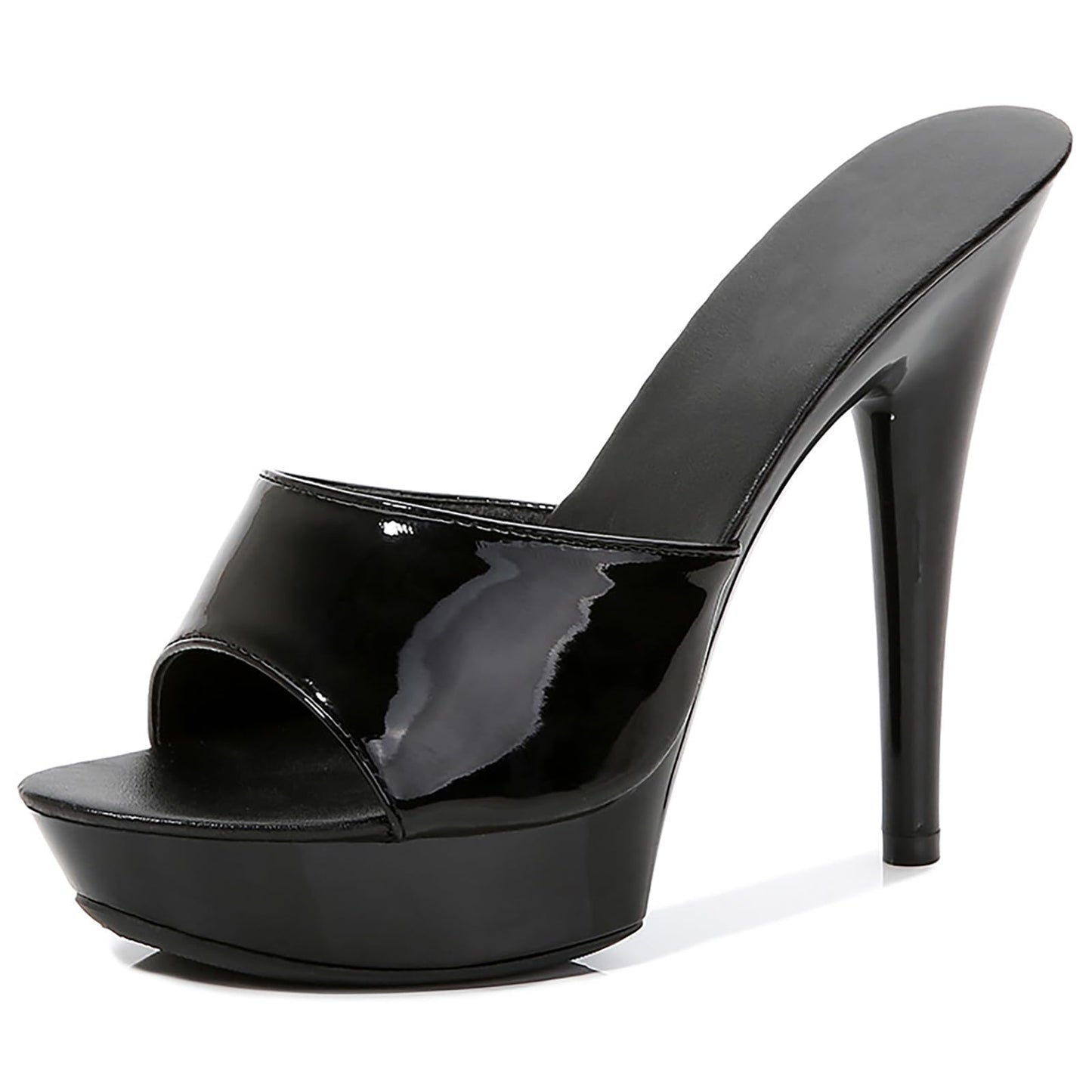 Women Fish Mouth Sky High Heel Platform Sexy Party Slides Round Open Toe Slip On High Heeled Backless Prom Sandals Fashion Stiletto Dress Bridal Evening Shoes
