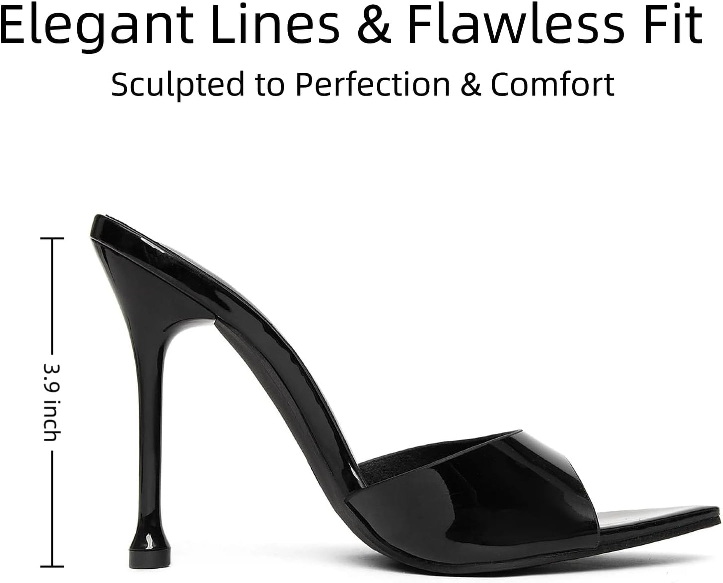 Women's Stiletto Heels Sandals - Summer Open Toe Slip-On Dress Shoes for Weddings/Parties/Daily Wear, Thin Sole Comfortable High Heels