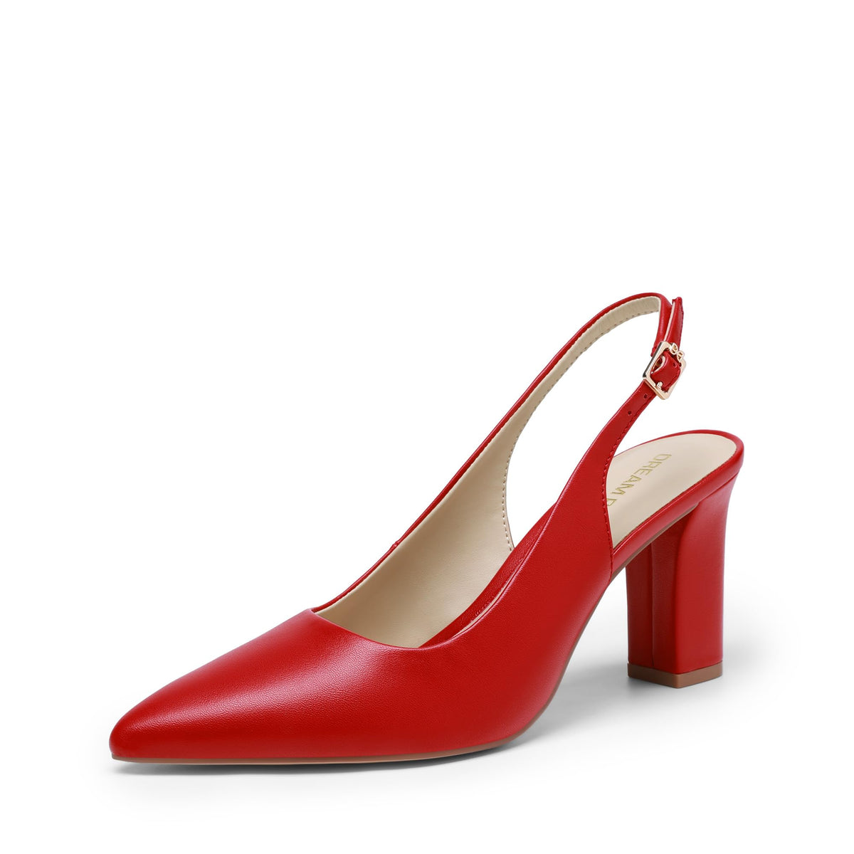 DREAM PAIRS Womens Slingback High Chunky Heels Pumps | High Block Heels Pointed Toe Closed Toe Comfortable Dress Shoes for Work Office Business