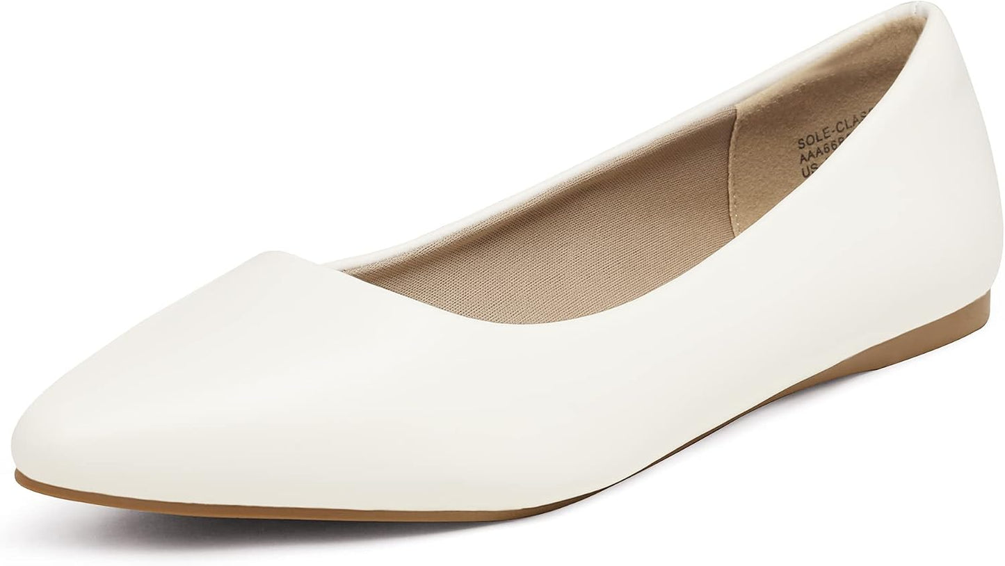 DREAM PAIRS Women's Dress Ballet Flats | pointed toe flats, dressy flat shoes for wedding work office business, slip on comfort flats for women