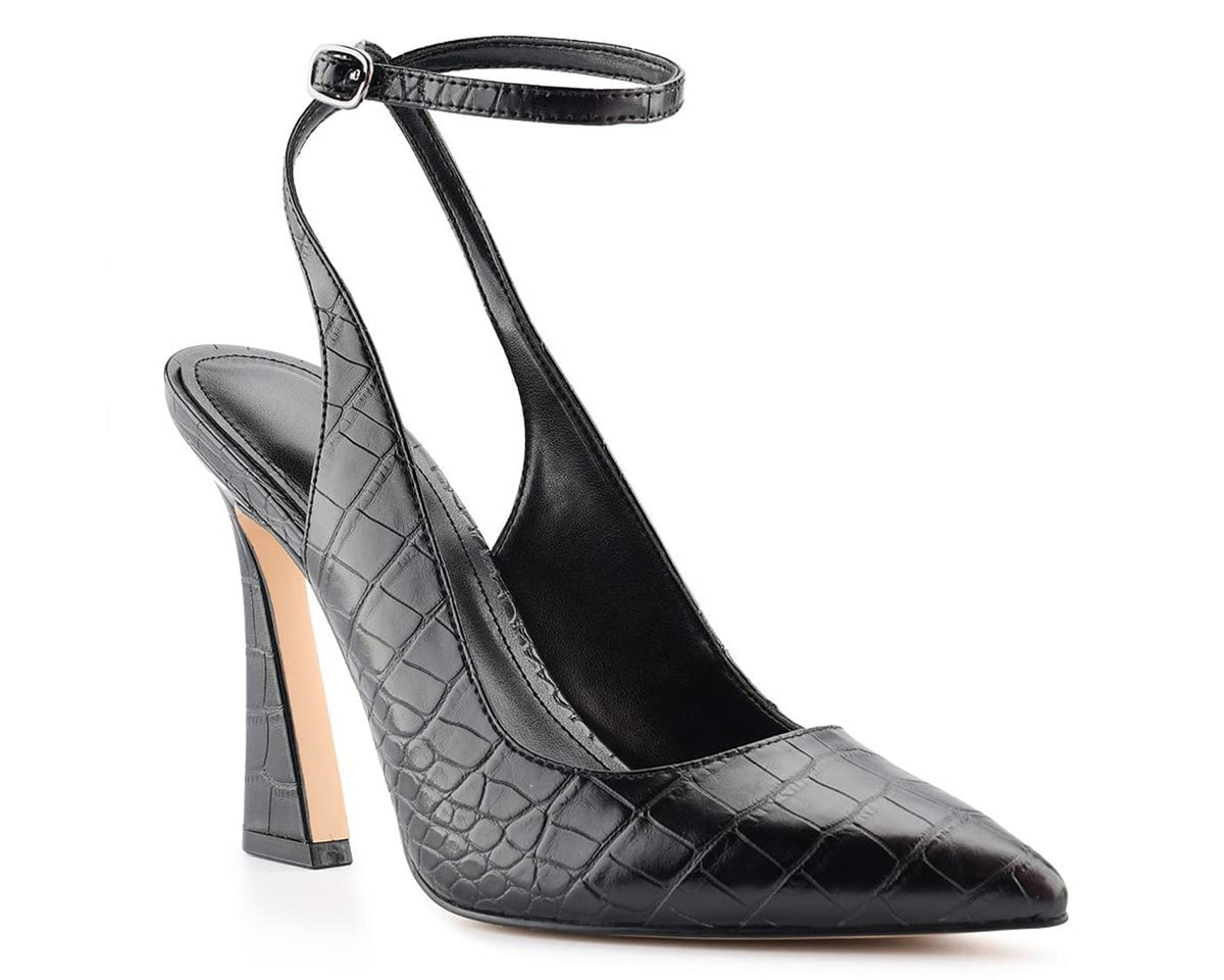 Womens Closed Toe Ankle Strap Heels Pointed Toe Pumps Shoes Slingback High Heel Wedding Dress Shoes