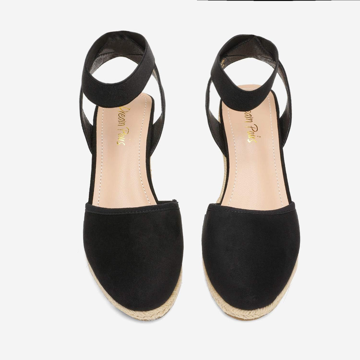 DREAM PAIRS Women's Ankle Strap Wedge Sandals | Espadrilles Sandals, Elastic Ankle Strap, Cushioned Comfort for Summer Outfit, Fashion Dressy Shoes