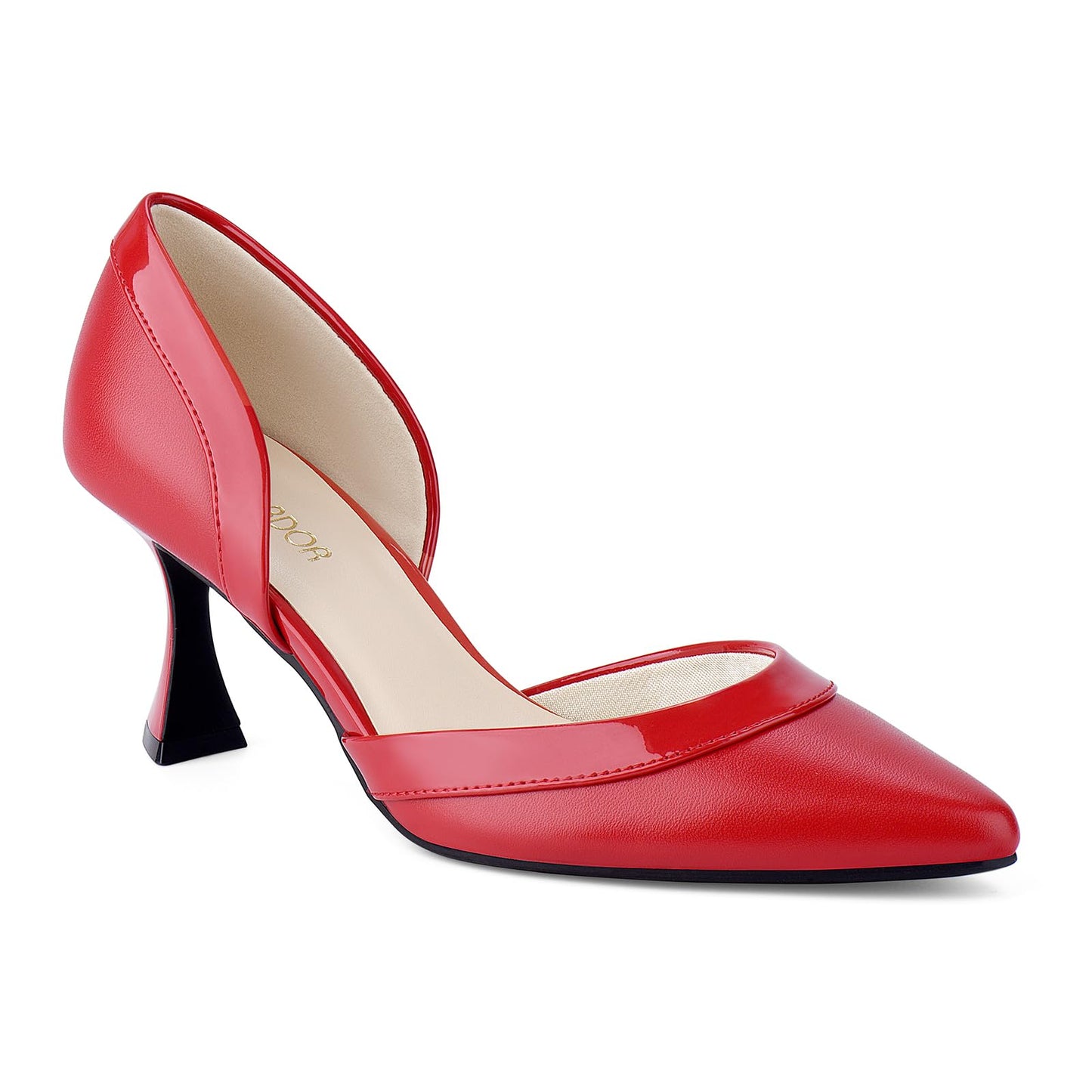 JENN ARDOR Women's Pumps Low Heels Pointed Closed Toe Kitten Dress Shoes for Women Comfortable Stiletto Heeled Sandals Classic Wedding Party D'Orsay Work Pumps