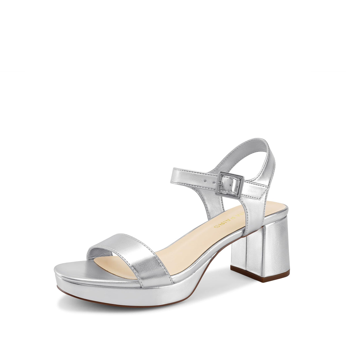 DREAM PAIRS Women's Platform Block Chunky Heels Sandals | Open Square Toe Ankle Strap Heel Fashion Wedding Party Dress Sandals Shoes 2.56-inch Block Heel and a 0.71-inch Platform