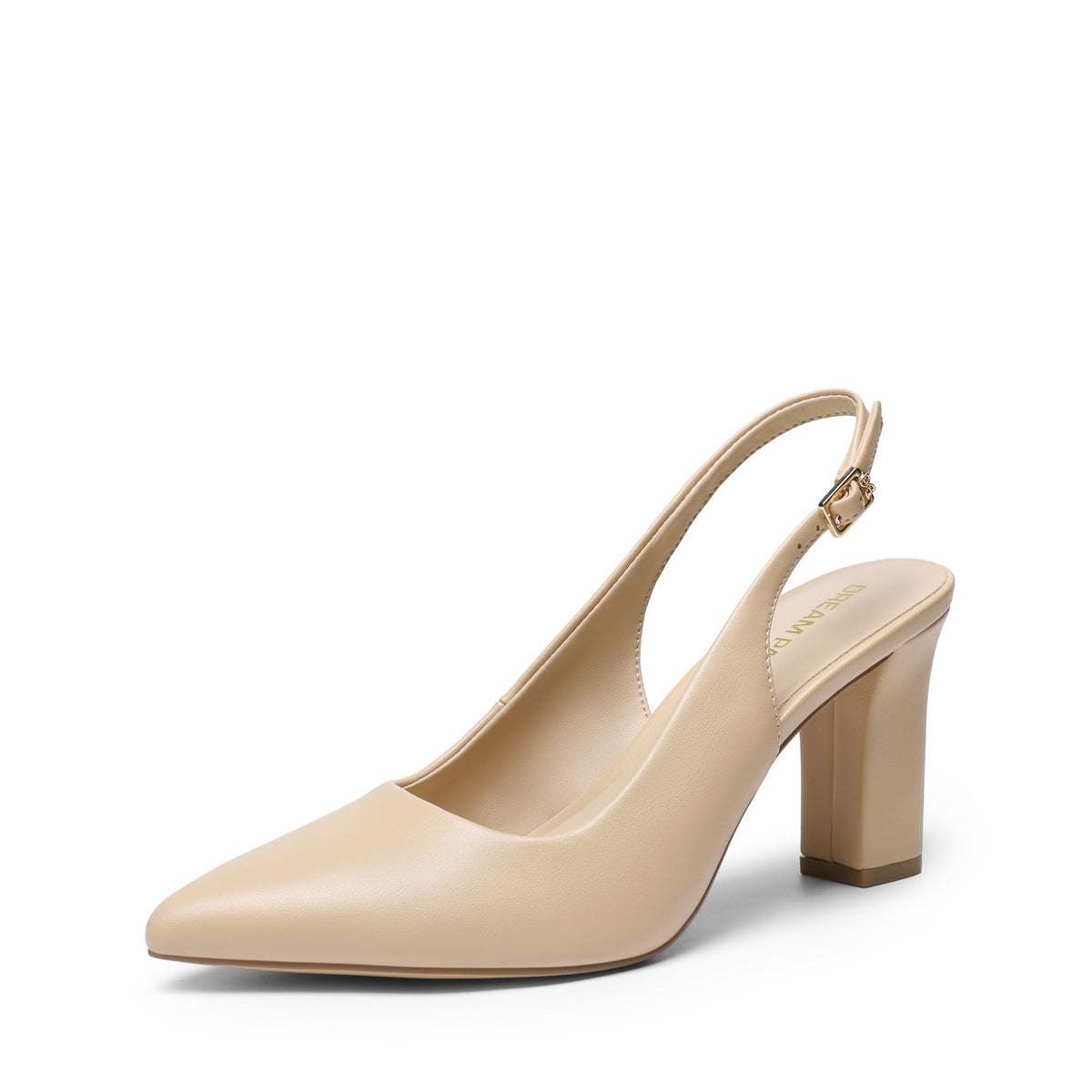 DREAM PAIRS Womens Slingback High Chunky Heels Pumps | High Block Heels Pointed Toe Closed Toe Comfortable Dress Shoes for Work Office Business