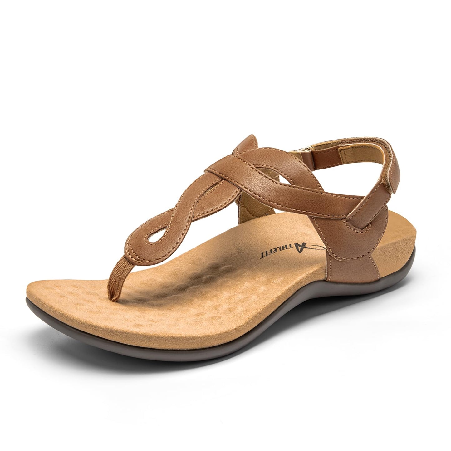 Athlefit Women's Orthopedic Flat Sandals with Arch Support
