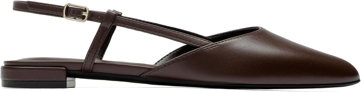 DREAM PAIRS Women's Slingback Dress Ballet Flats | Pointed Toe Flats, Buckle Strap, Classic Low Heel Dress Shoes for Casual Work Office Party