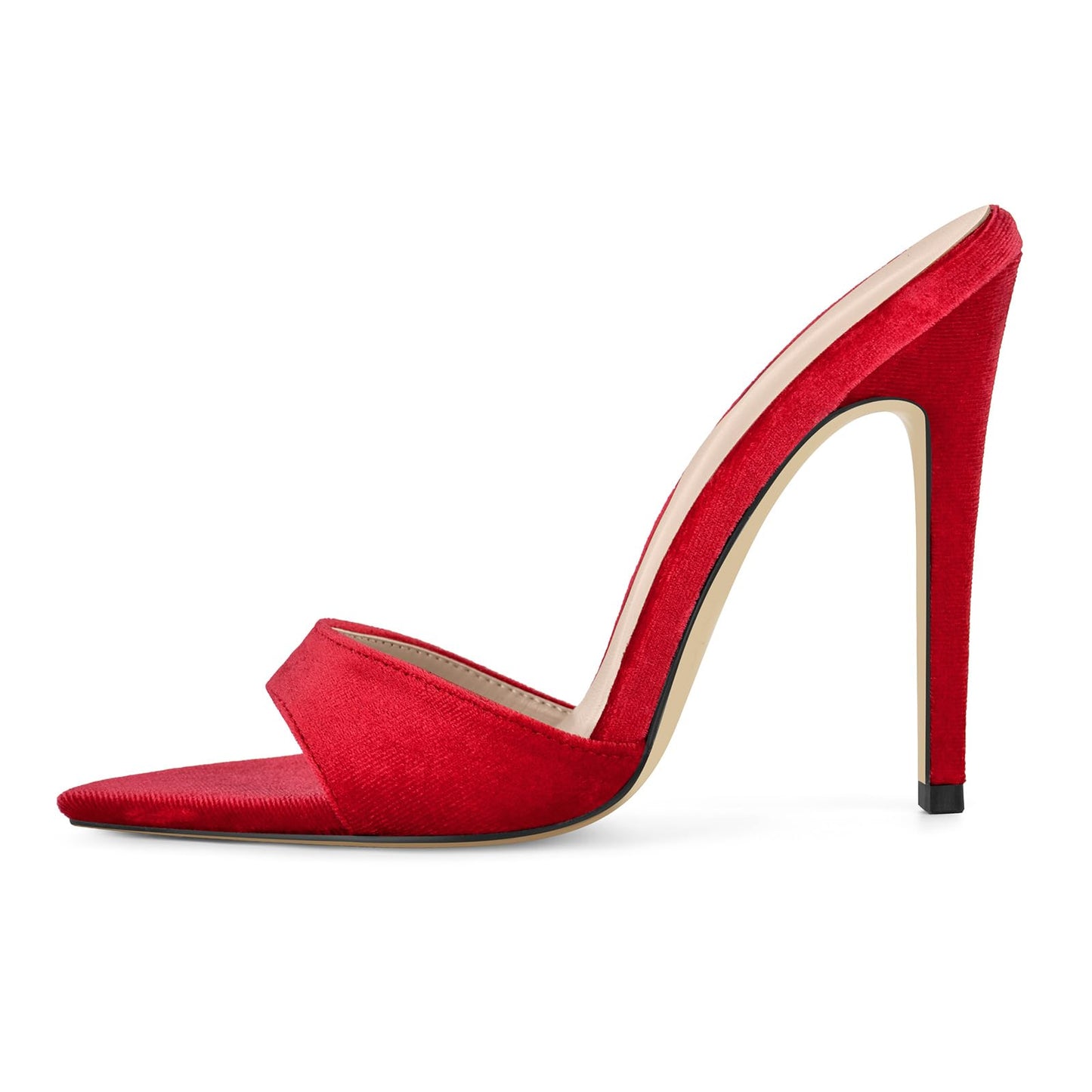 Only maker Heeled Slide Sandals for Women Open Toe Stiletto Mules | Pointed Open Toe, High Heels Slip-On, Dress Shoes, for Party Evening Club & Formal Outfits