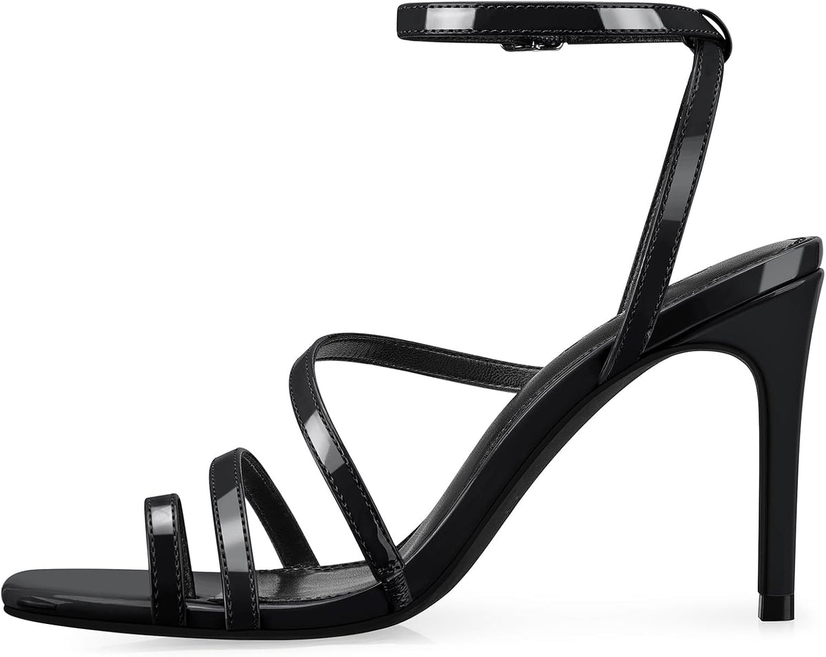 CELLENZ Strappy Women High Heels: Comfortable Open Toe Stiletto Heel Sandal | 3.9 inch Trendy Heel 2026 Dress Office Formal Graduation Shoes Sexy Prom Dance Wedding Pump Shoe