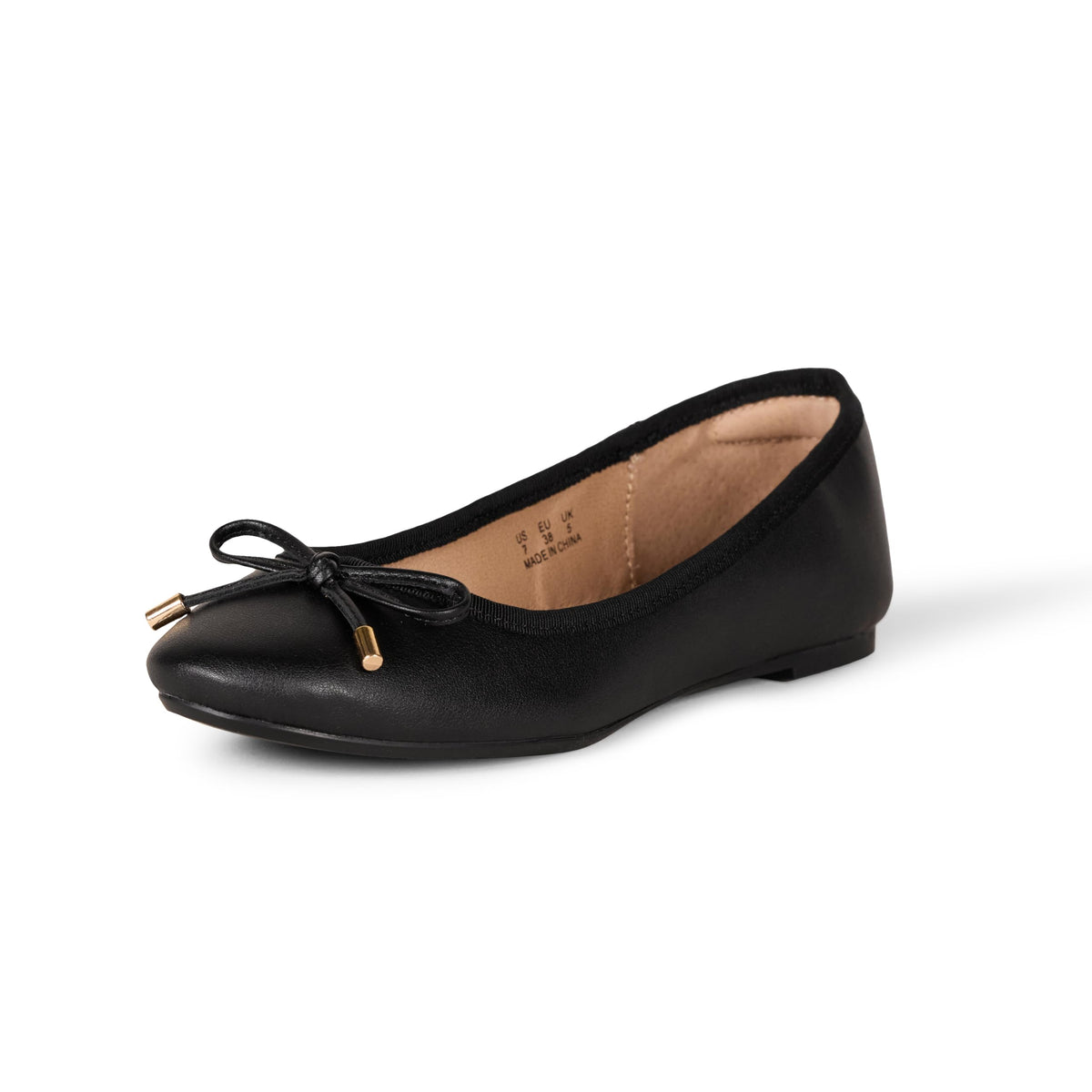 Amazon Essentials Women's Comfortable Round Toe Ballet Flats with Bow