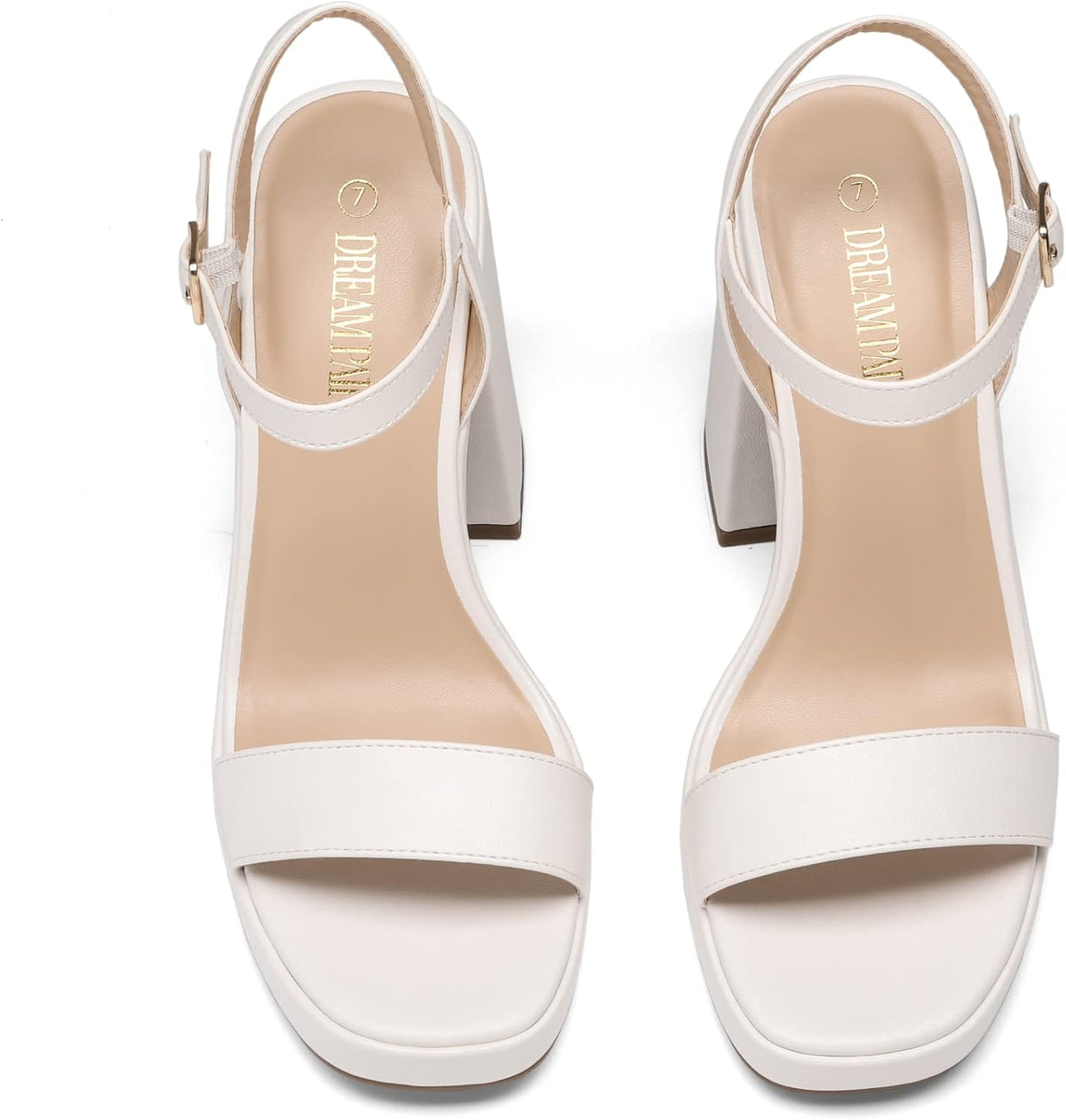 DREAM PAIRS Heels for Women Block Chunky Platform Sandal | Fashion Comfortable Open Toe Ankle Strap High Heels,Suitable for Wedding Daily Party Evening Prom Dance Dress Sandals Shoes