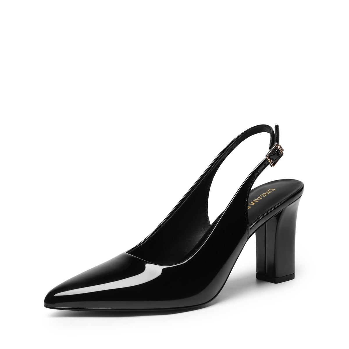 DREAM PAIRS Womens Slingback High Chunky Heels Pumps | High Block Heels Pointed Toe Closed Toe Comfortable Dress Shoes for Work Office Business