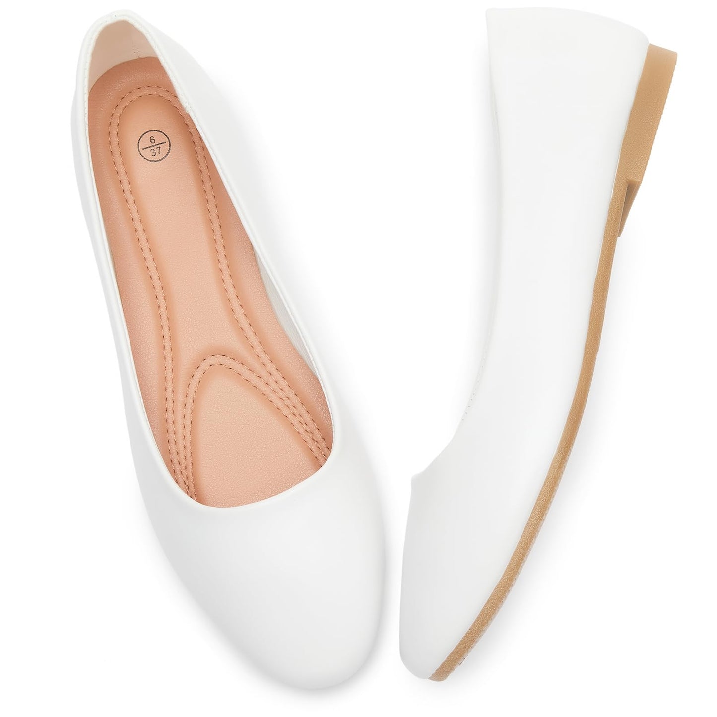 Women's Ballet Flats Shoes Dress Slip on Shoes | PU Leather Teacher Business Casual Loafers Non Slip Low Heel Dressy