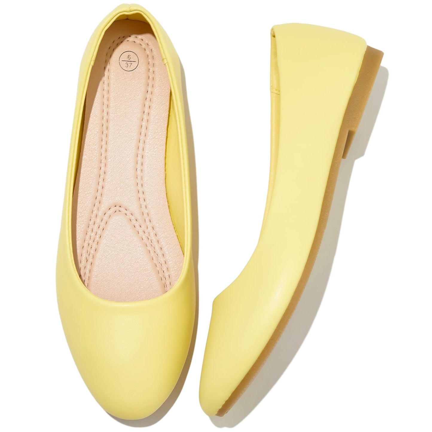 Women's Ballet Flats Shoes Dress Slip on Shoes | PU Leather Teacher Business Casual Loafers Non Slip Low Heel Dressy