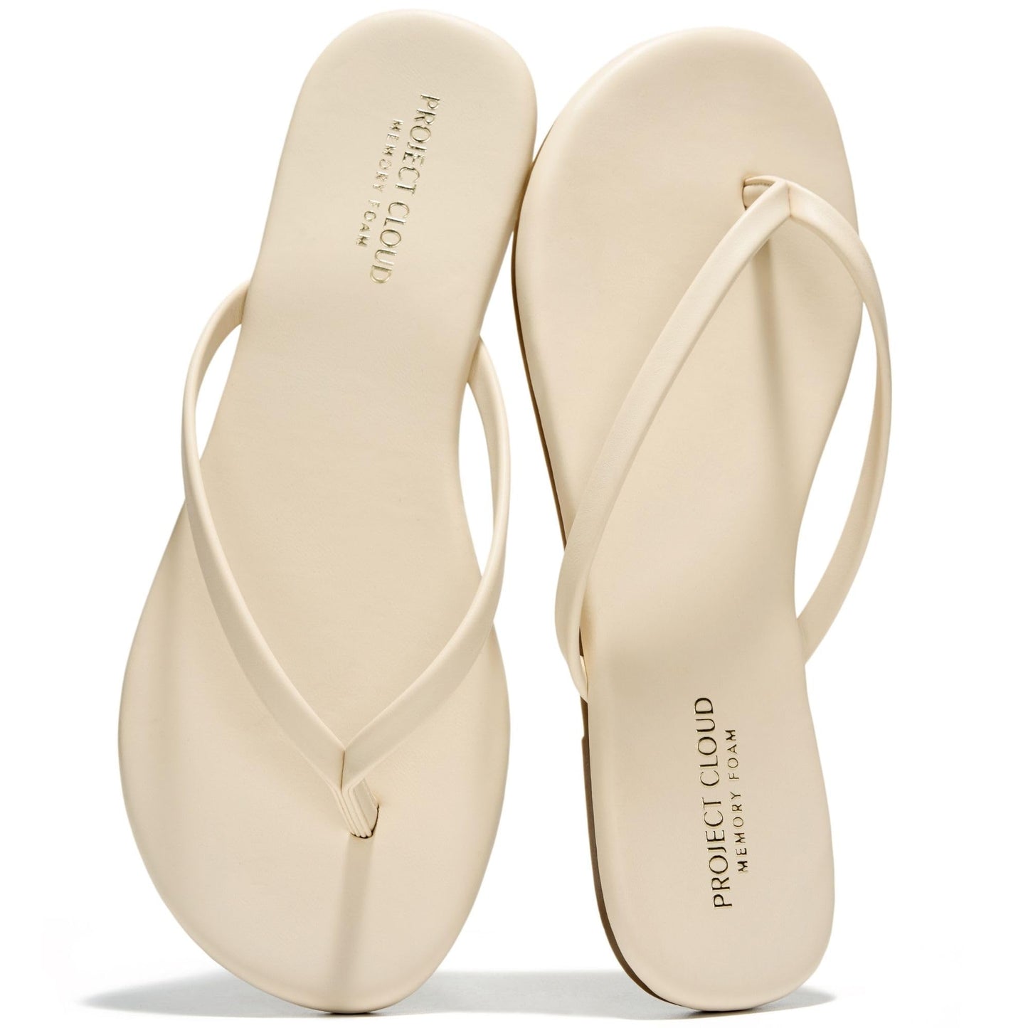 Project Cloud Flip Flops for Women Memory Foam Flats Sandals (Foundations) | Lightweight and Durable Non-Slip SoleWomens Sandals - Beach Essentials Womens Flat Sandals for Everyday Comfort Daily Wear