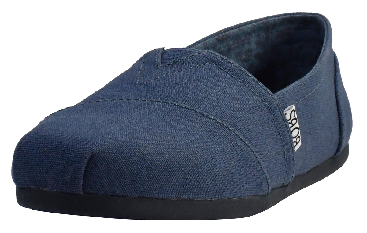 Skechers Women's BOBS Plush-Peace & Love Flats | Casual slip on, Memory Foam footbed, Machine Washable, Crafted with 100% vegan materials, Canvas upper