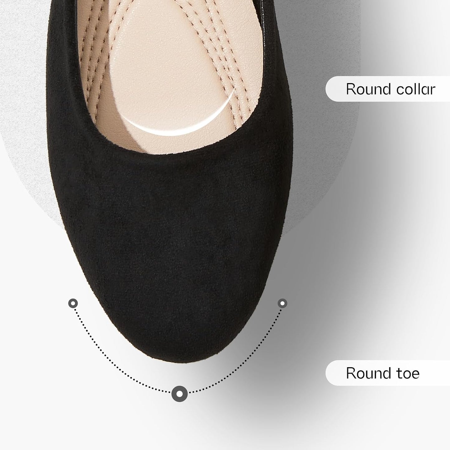 Shupua Flats for Women Round Toe Black Ballet Flats Dressy Work Shoes | Comfortable Womens Ballerina Dress Shoes, Slip On Casual Office Loafers, Comfort, Business, Wedding, Formal, Low Heel, Ladies