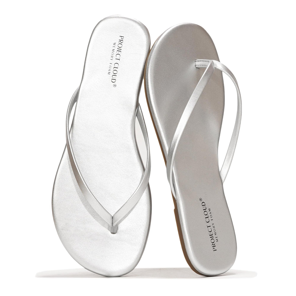 Project Cloud Flip Flops for Women Memory Foam Flats Sandals (Foundations) | Lightweight and Durable Non-Slip SoleWomens Sandals - Beach Essentials Womens Flat Sandals for Everyday Comfort Daily Wear