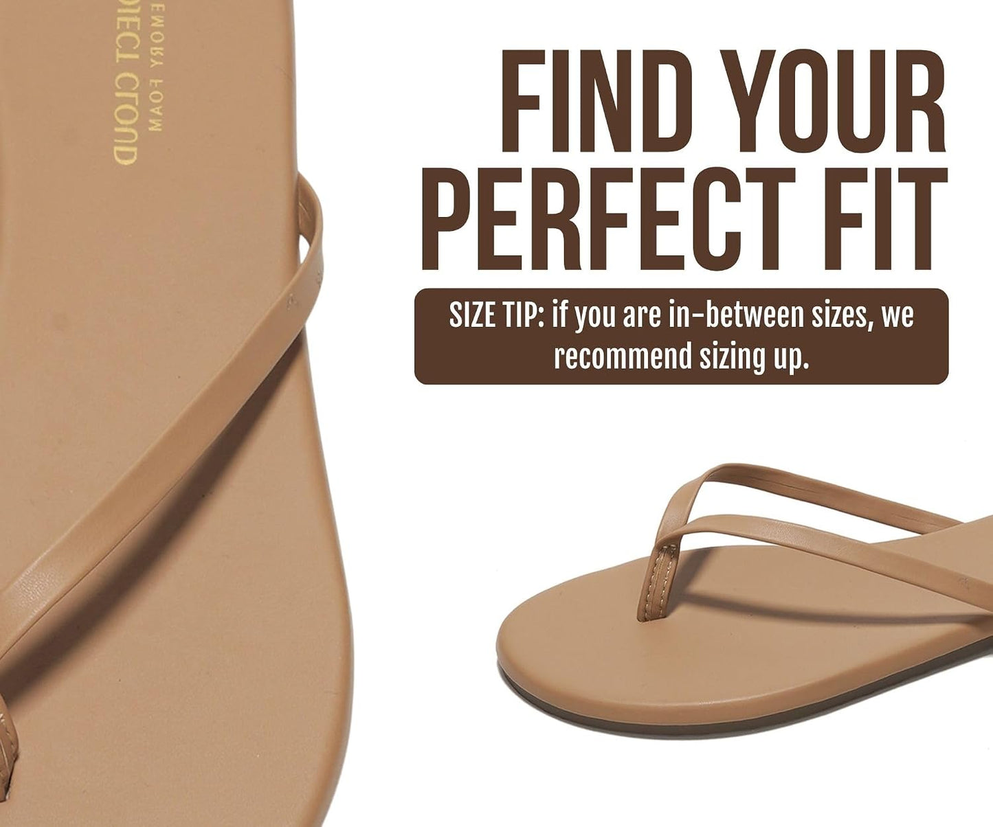 Project Cloud Flip Flops for Women Memory Foam Flats Sandals (Foundations) | Lightweight and Durable Non-Slip SoleWomens Sandals - Beach Essentials Womens Flat Sandals for Everyday Comfort Daily Wear