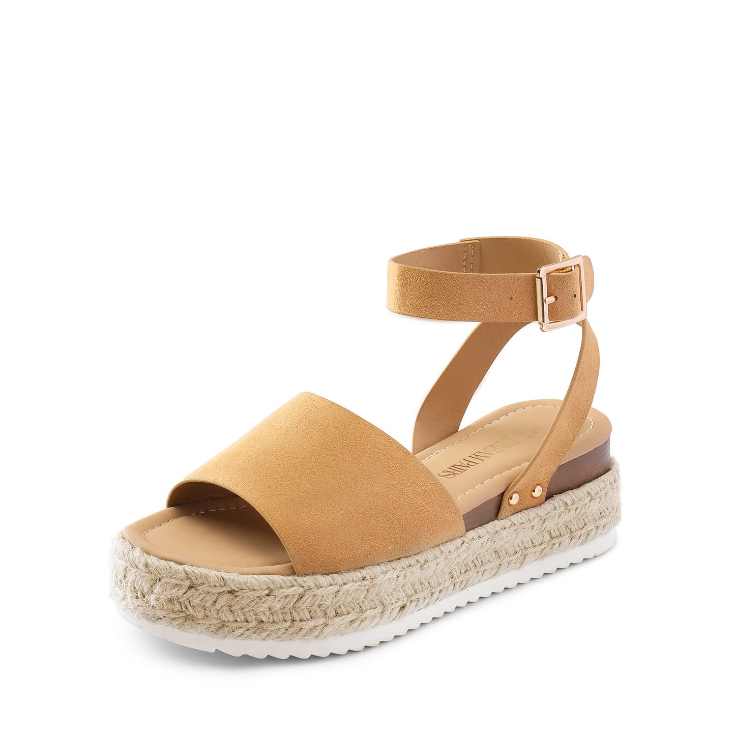 DREAM PAIRS Women's Platform Espadrille Wedge Sandals | Adjustable ankle strap with cushioned footbed for comfortable walking, vacation, beach outing and summer events