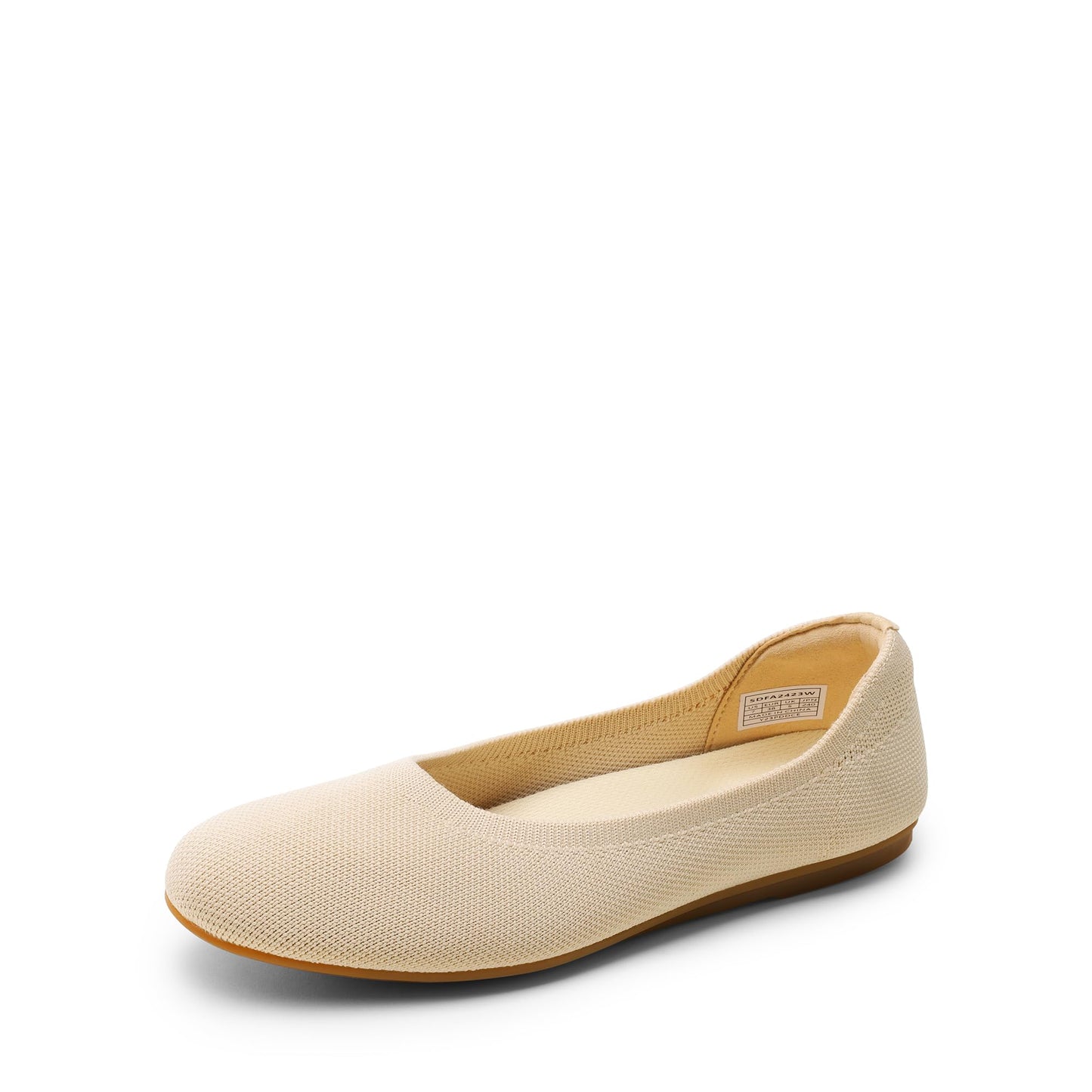 DREAM PAIRS Women's Dress Knit Ballet Comfort Flats | Comfortable Round Toe Slip-On Flexible Portable Breathable Dress Office Flats for Daily Walking and Travel