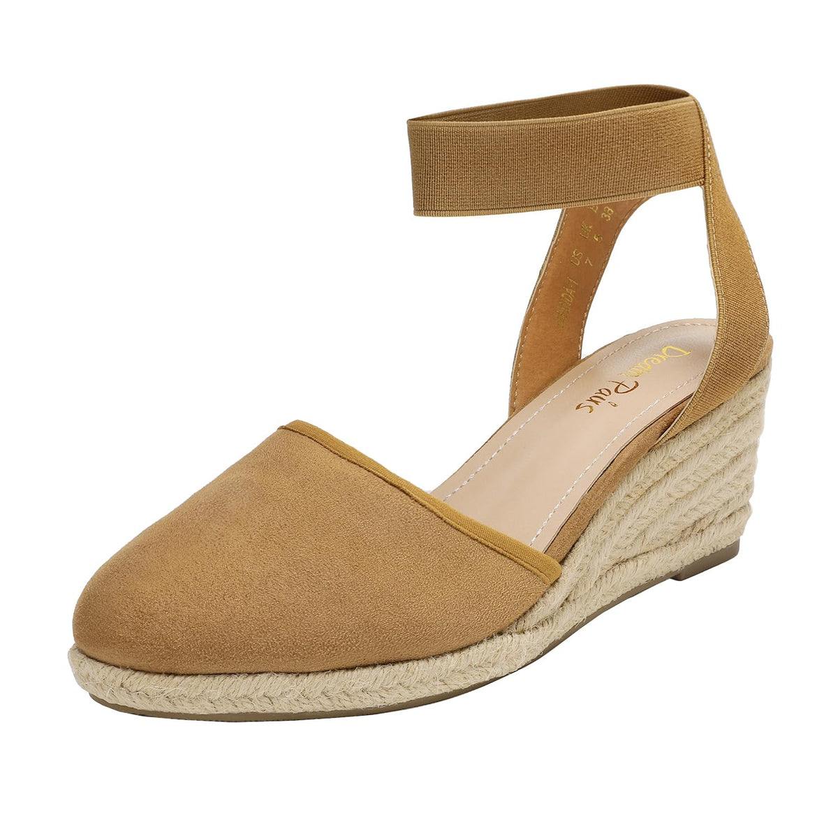 DREAM PAIRS Women's Ankle Strap Wedge Sandals | Espadrilles Sandals, Elastic Ankle Strap, Cushioned Comfort for Summer Outfit, Fashion Dressy Shoes